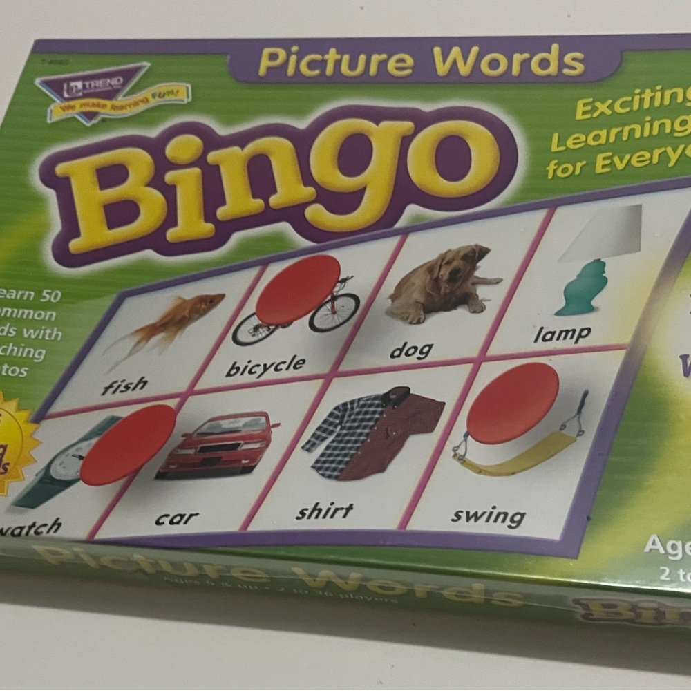 Trend Enterprises Picture Words Bingo Game